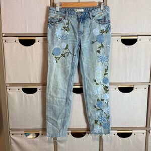 Free People shower me with flowers crop jeans